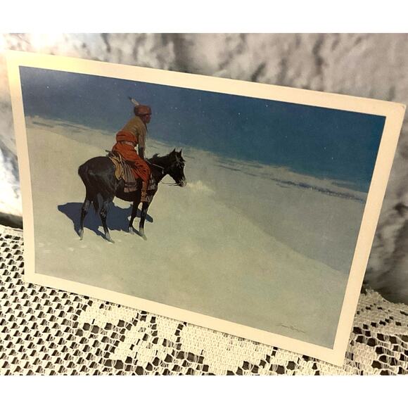 Vintage Frederic Remington The Scout Friends or Enemies - Picture 1 of 5